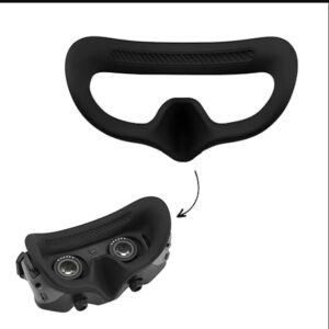 Silicone Cover Eye pad Compatible with DJI Avata Goggles 2 Soft Eye Mask pad- Accessories (Black/Grey)