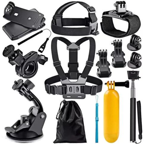 Gopro Hero 12 Travel Bundle Kit (Carry Case + 15 in 1 Accessories Kit + Memory Card) - Image 5