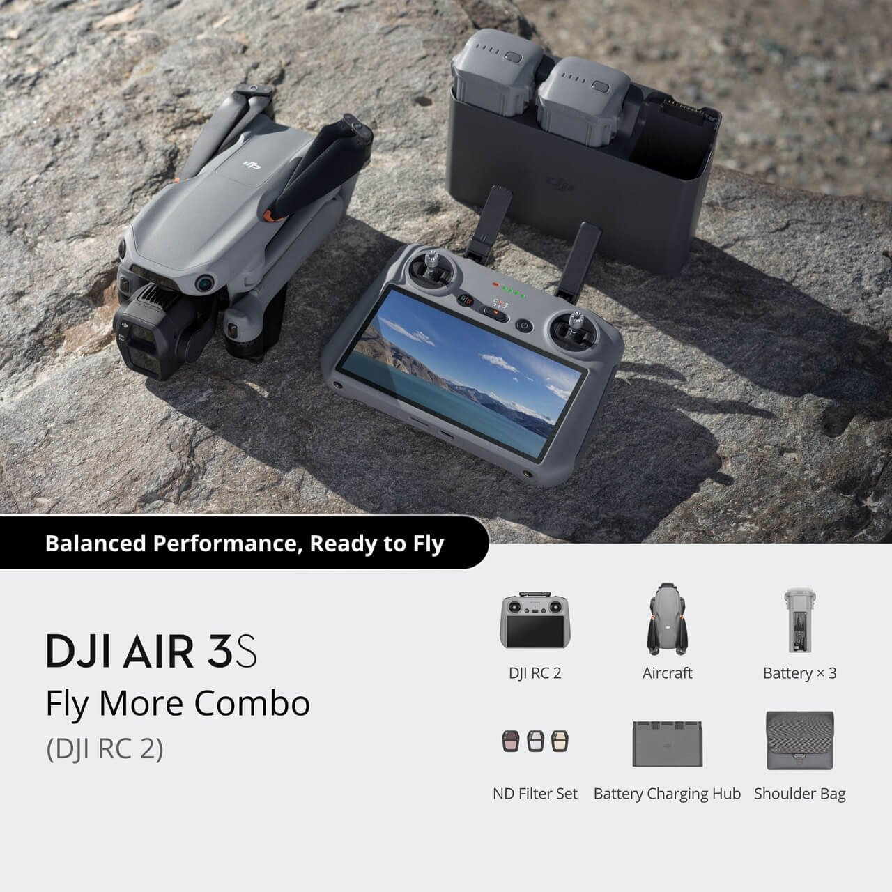 DJI Air 3S Fly More Combo Drone Camera (DJI RC 2)
