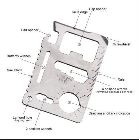 Flyworld Stainless Steel Credit Card Survival Tool - Image 3
