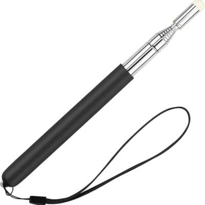 Telescopic Pointer Stick with Hand Lanyard,Teacher Pointer for Classroom,Presentation Pointers for Teachers,Hand Pointer Extendable Pointer Retractable Pointer Multipurpose Office Home (Black)