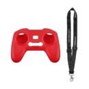 Silicone Cover & Neck Strap Lanyard for DJI FPV/Avata/Avata 2 Remote Controller 2 & 3 Accessories (Red/Black)