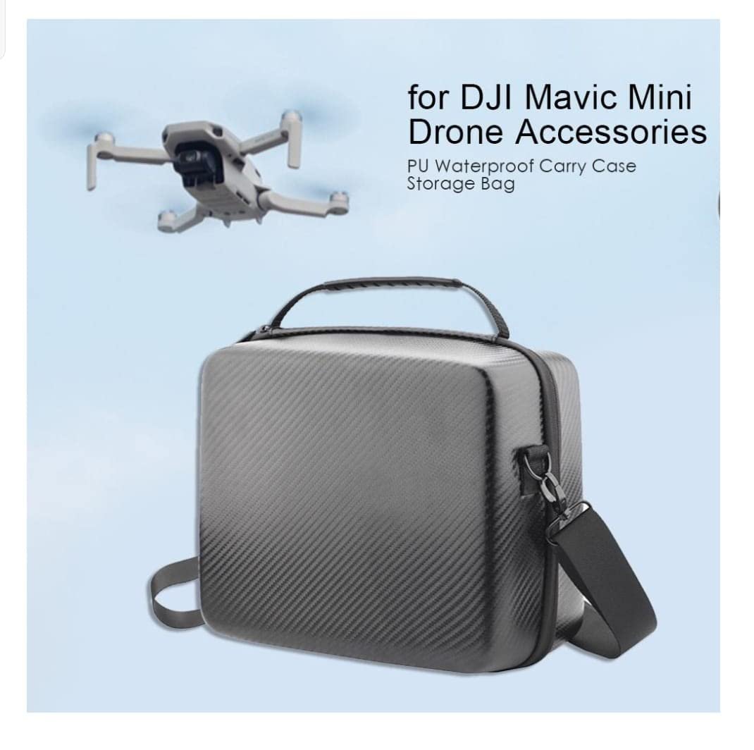 Carrying Case Bag for DJI Mavic Mini/Mini SE Protective PU Leather Soft Case (Combo Bag) - Image 4