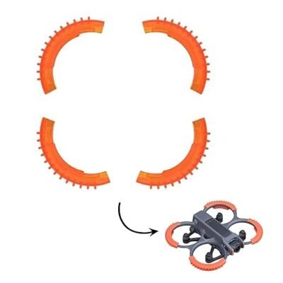 Propeller Guard Bumper Protective TPU Cover Compatible with Dji Avata 2 Propeller Guard Protector Accessories (Neon Orange/Black)
