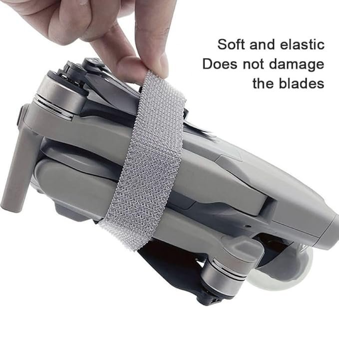 Universal Props Holder Belt Compatible with Dji Mini 2, 3, 4 Pro/Mavic 2 Pro, Air 2s, Air 3, 3 pro & Classic Propeller Protector Vel-cro Holder Strap Accessories - Image 3