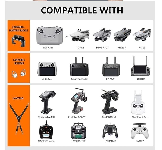 Neck Strap For Smart Remote Controller & N1Rc Normal Controller Lanyard Accessories|Black - Image 3