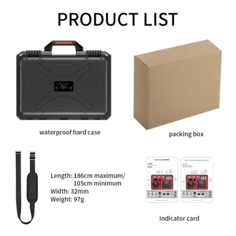 Hard Case Waterproof Carrying Case for Mini 4 Pro/ Mini 3 Pro Fly More Combo with RC 2/RC-N2 Compatibility, Mini 4 Pro Accessories - Image 3
