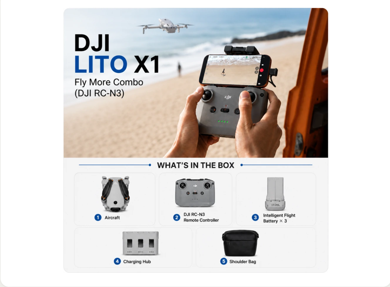 DJI Lito X1 Fly More Combo (DJI RC- N3) - Image 4