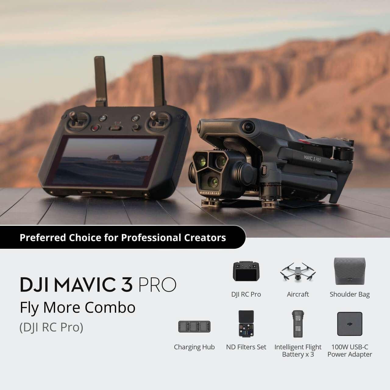 DJI Mavic 3 Pro Fly More Combo (DJI RC Pro) Drone Camera